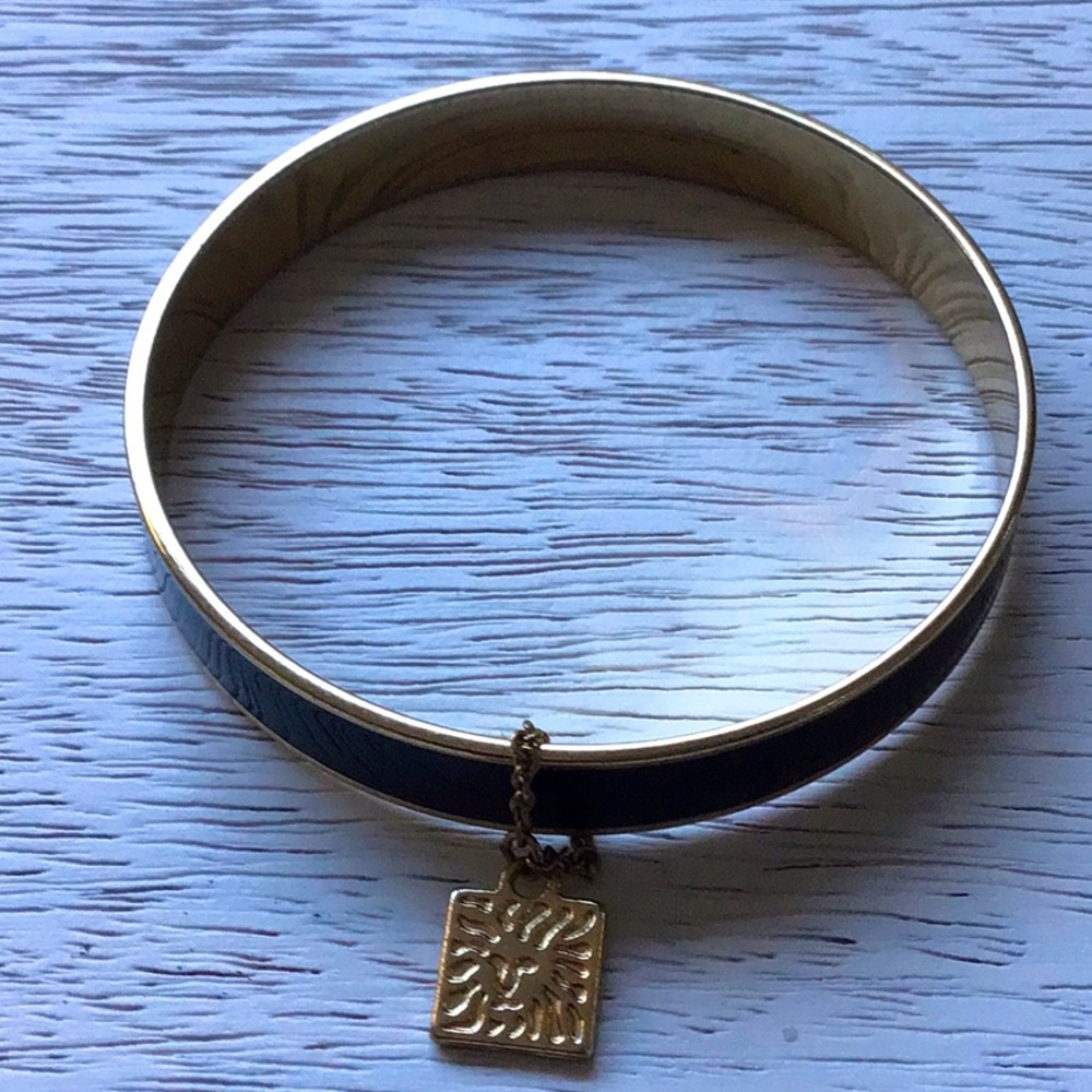 Anne Klein Gold-Tone Jet Bangle Bracelet